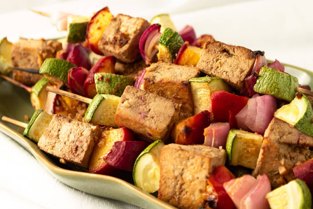 Grilled Tofu Skewers Vegan recipes by VegKitchen