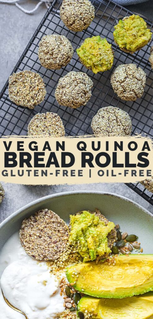 gluten-free vegan quinoa bread rolls