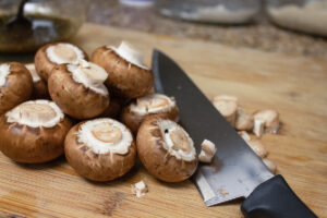 vegan wild rice with mushrooms