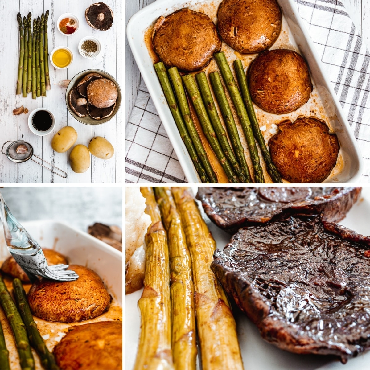 how to make portobello mushroom steak collage