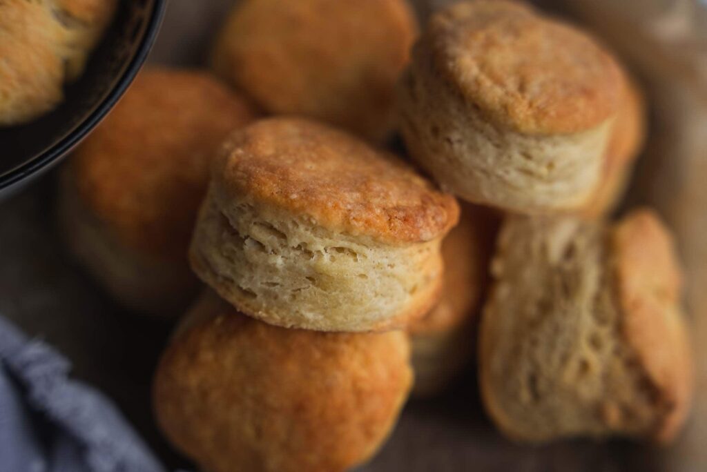 vegan biscuits being served