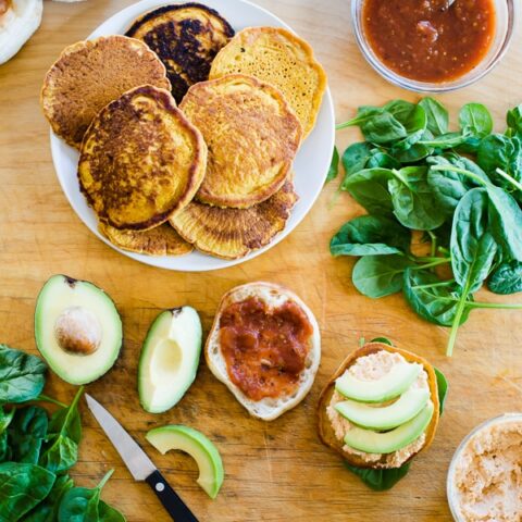 Vegan Breakfast Sandwiches with Cholula Cashew Cheese