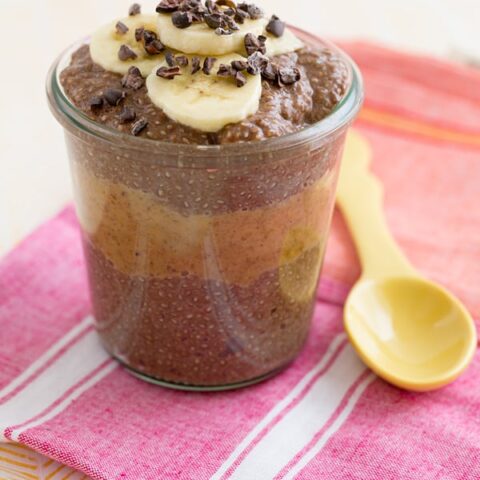 Chocolate Peanut Butter Chia Breakfast Parfait