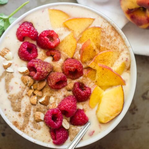 Peaches & Cream Smoothie Bowls