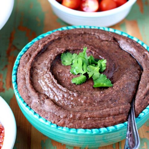 Slow Cooker Smoky Refried Black Beans