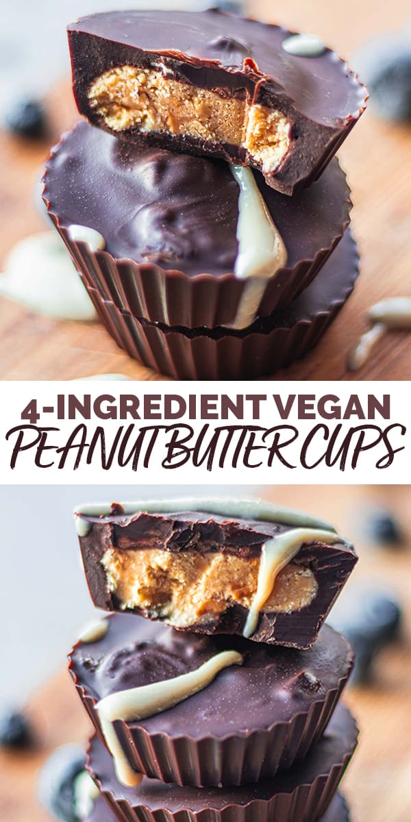 4 ingredient vegan peanut butter cups