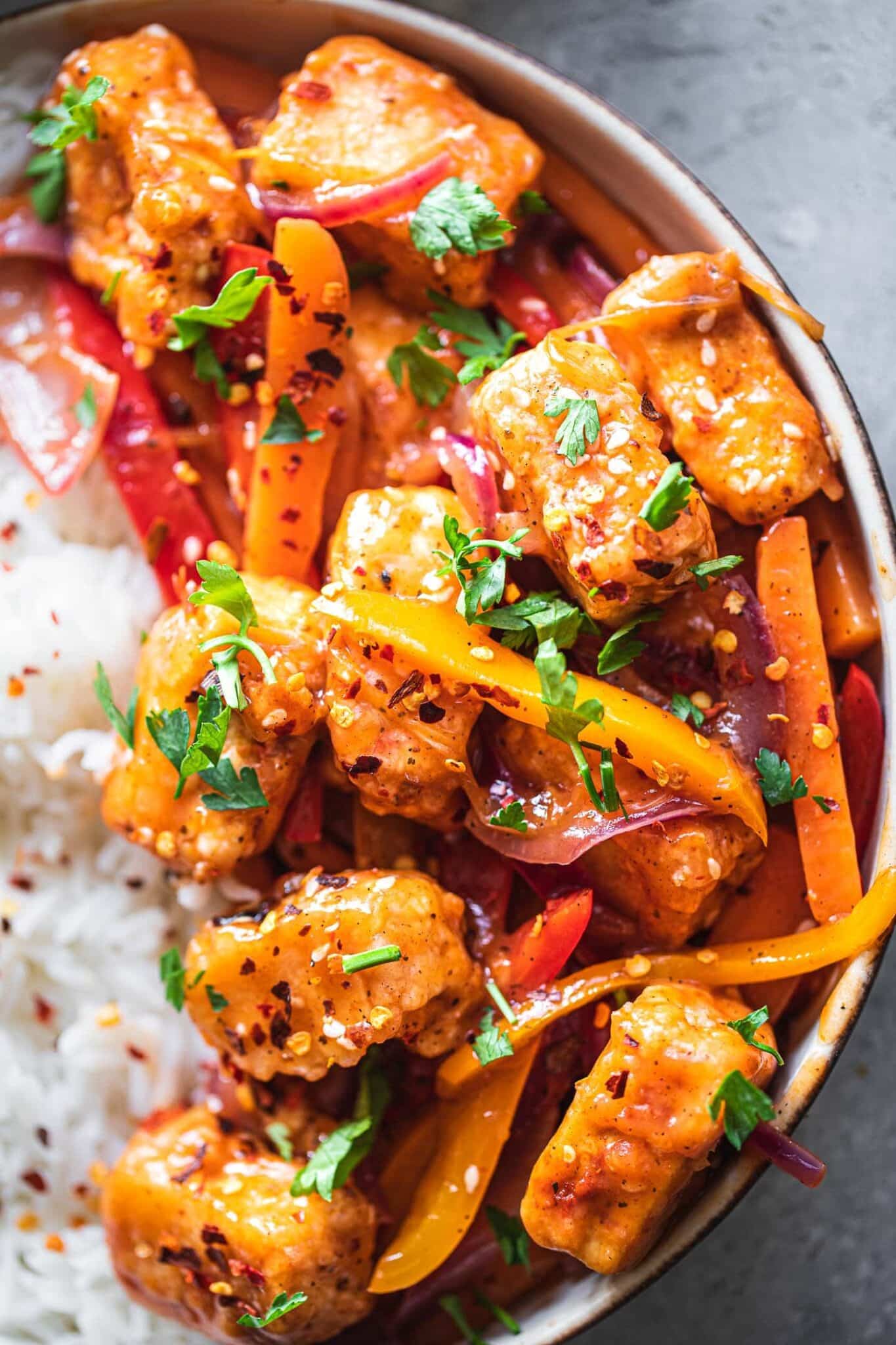 sweet and sour tofu