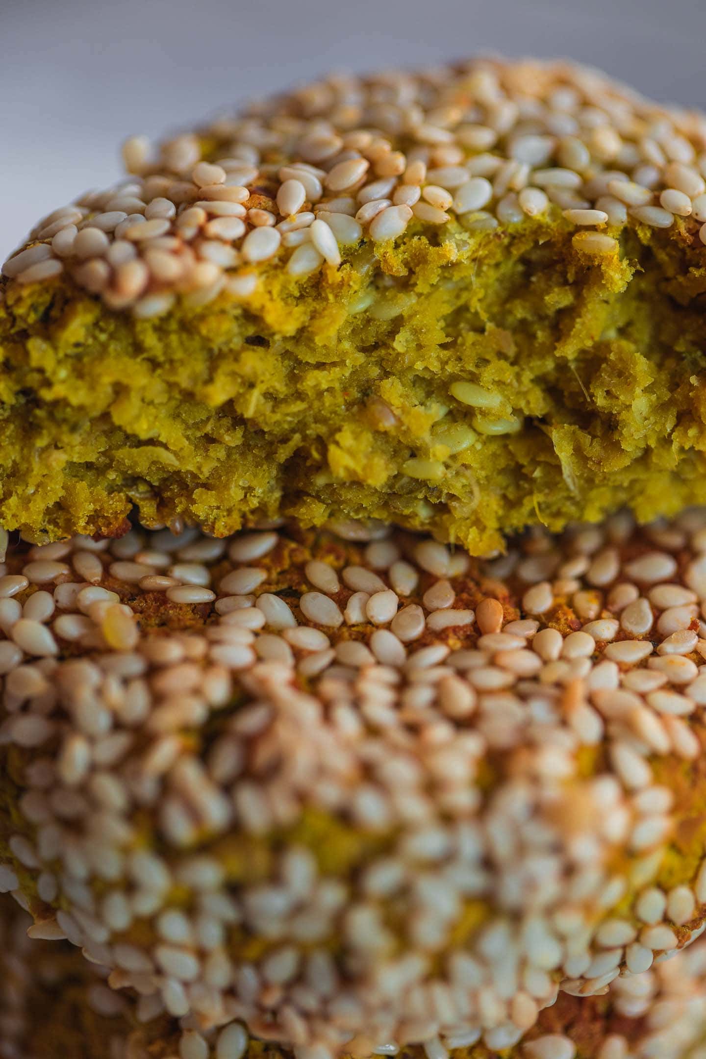 Closeup of vegan falafel on a plate