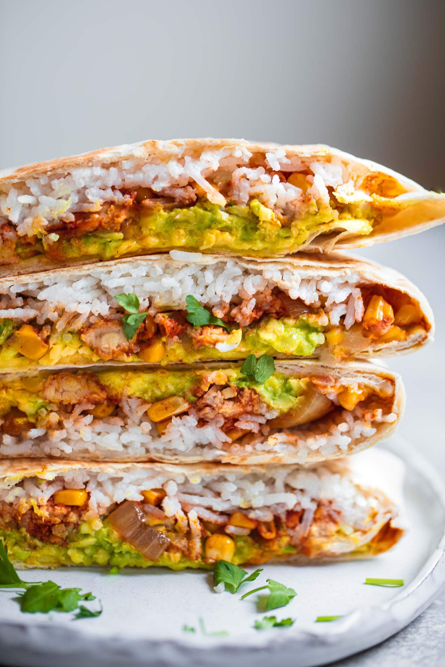 Crunchwrap with tempeh and vegan nacho cheese