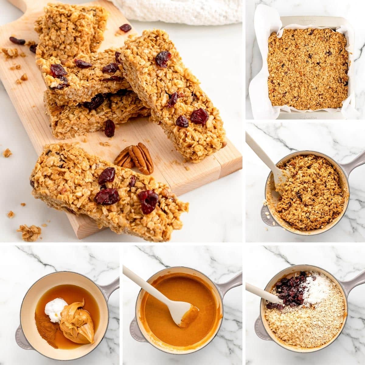 how to make vegan granola bars collage