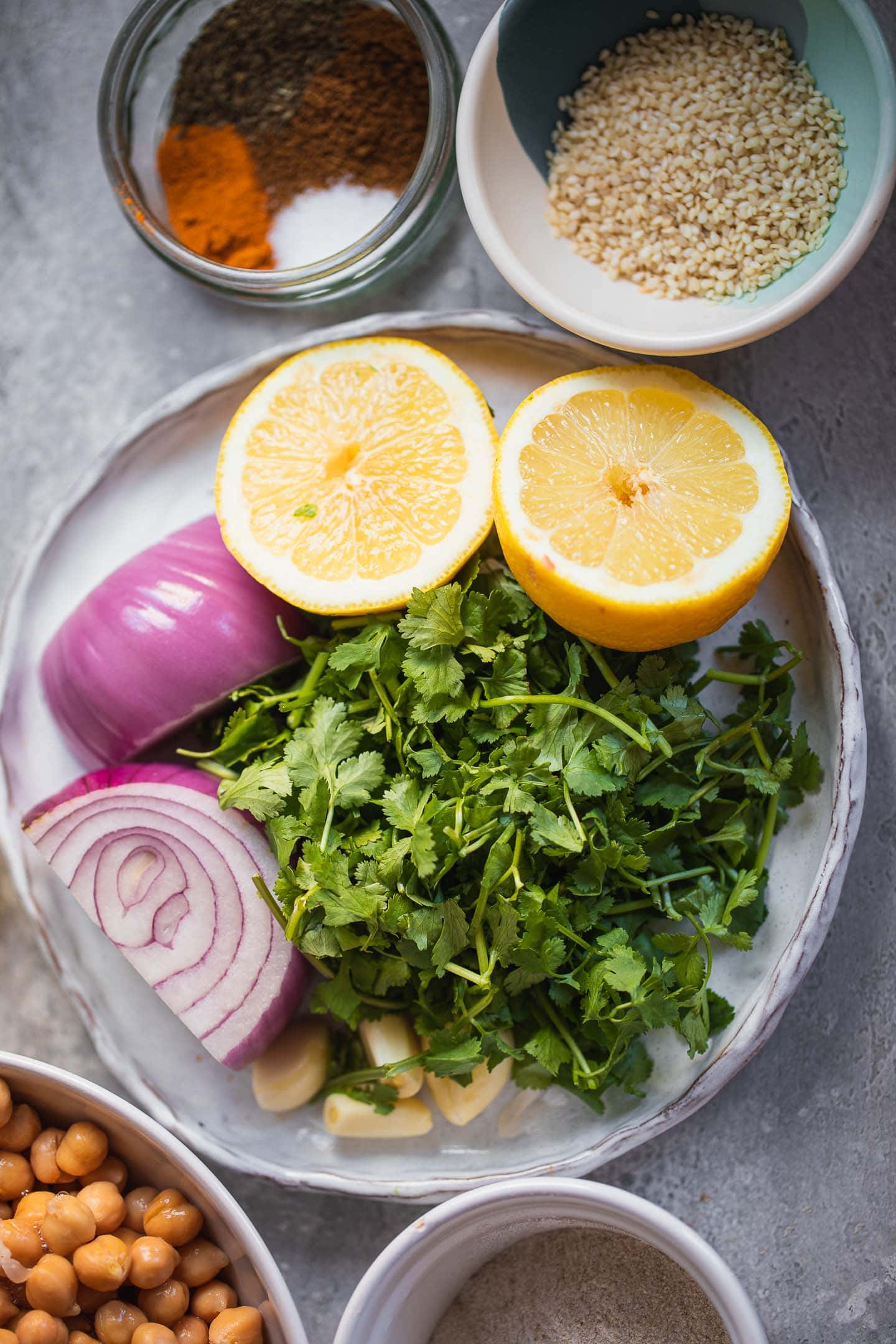 Ingredients for falafel