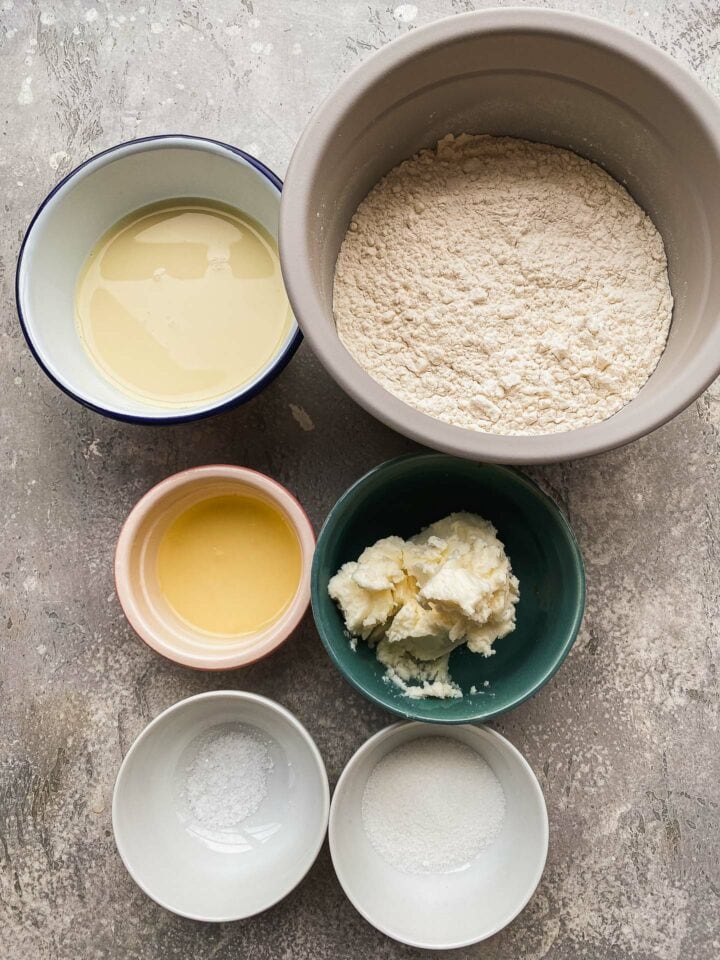 Ingredients for vegan biscuits