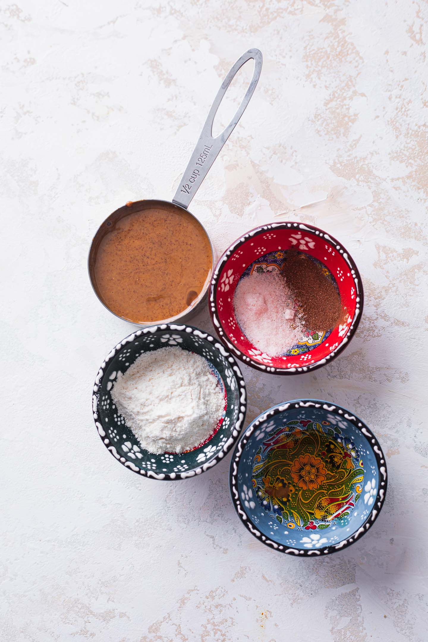 Ingredients for vegan peanut butter cups