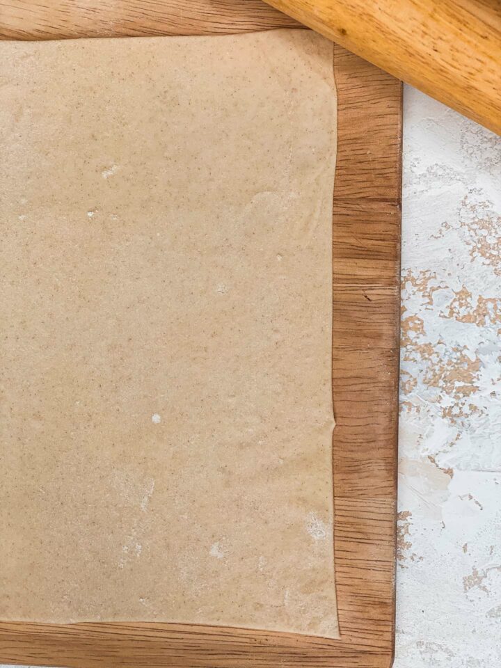 Sheet of eggless wonton dough