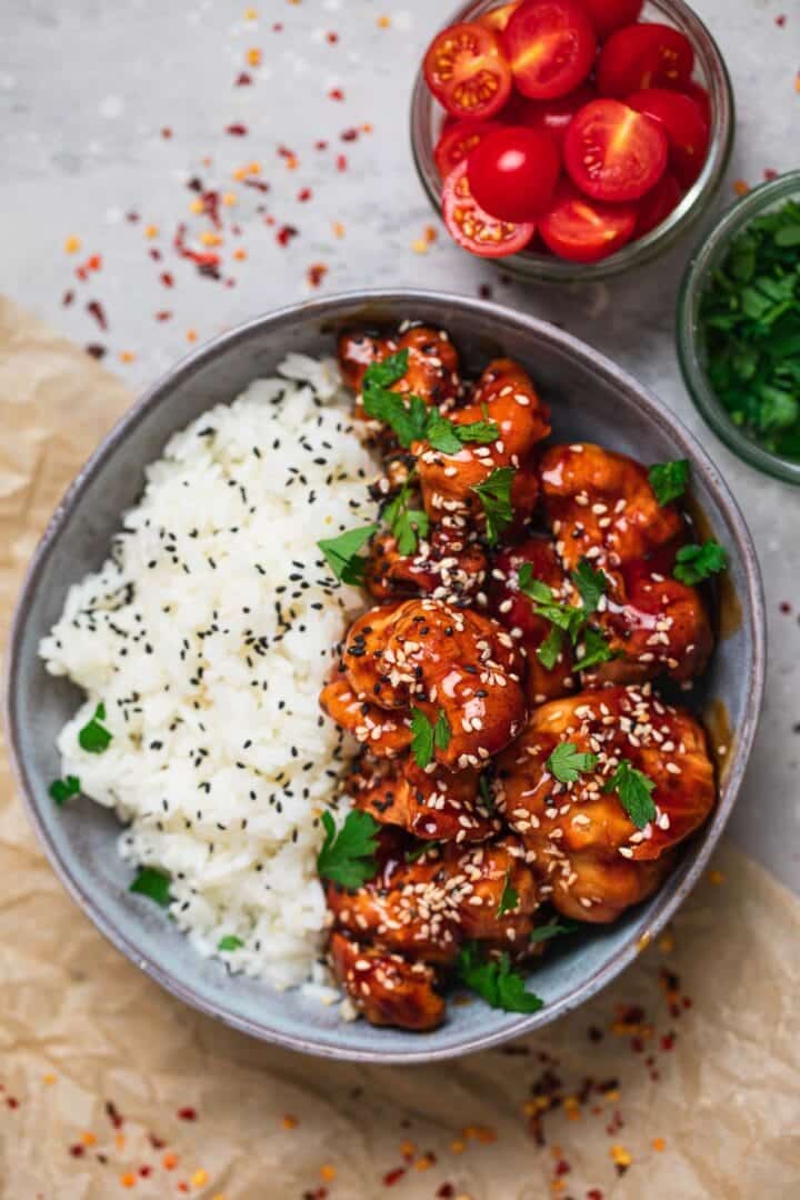 Sticky sesame cauliflower vegan recipe