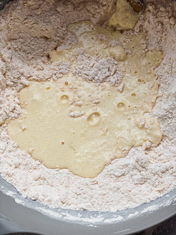Vegan biscuit dough with buttermilk