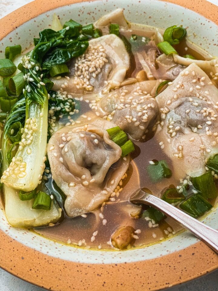 Vegan wonton soup