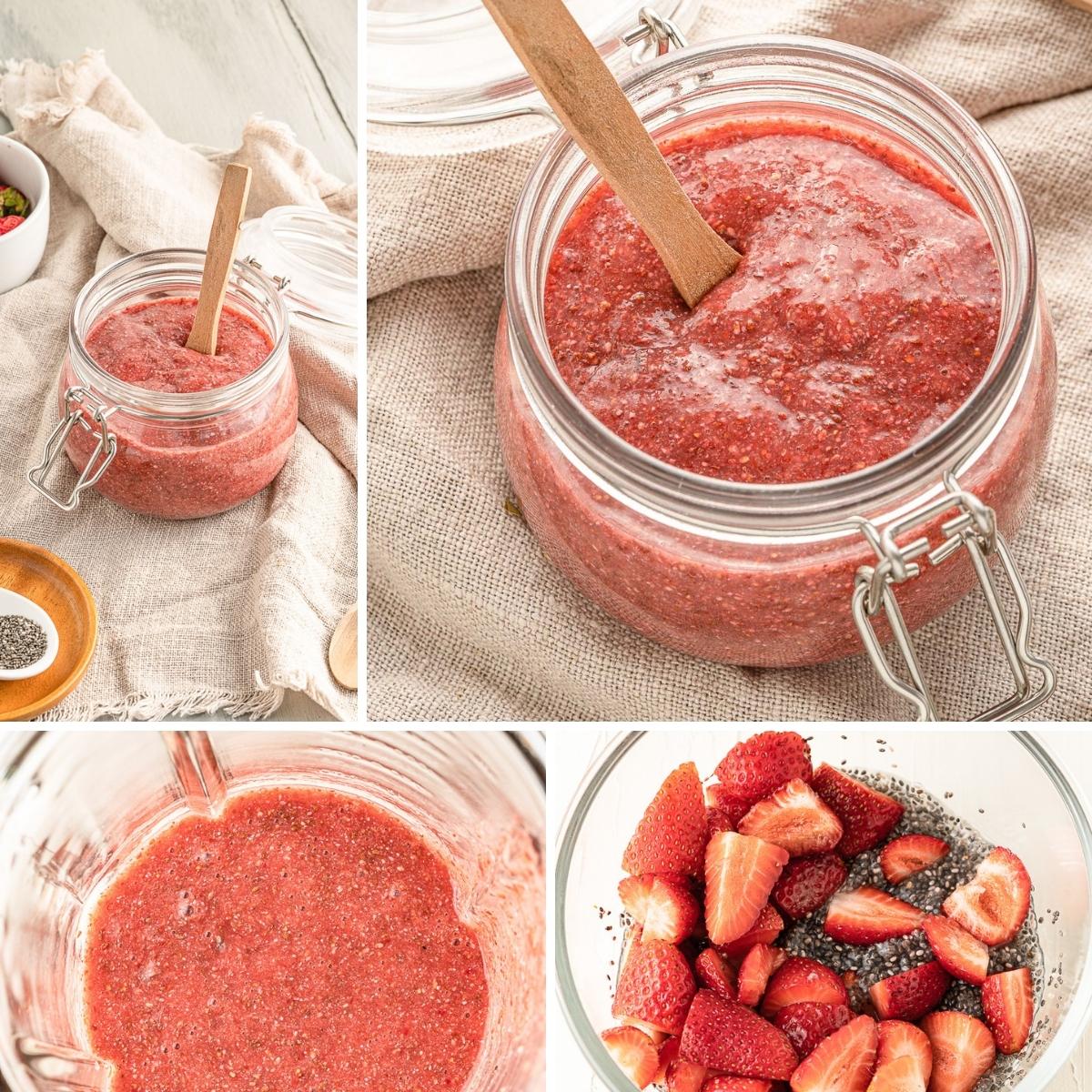 raw strawberry jam