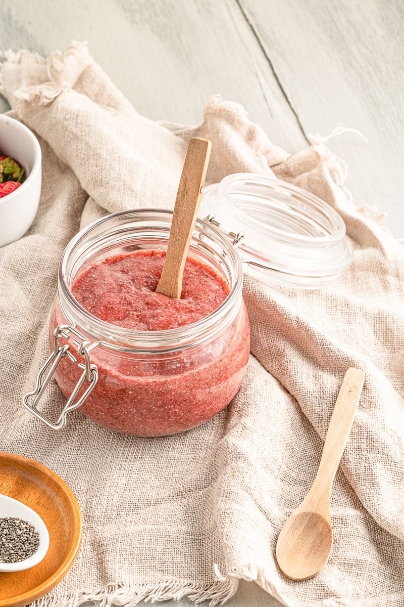 raw strawberry jam