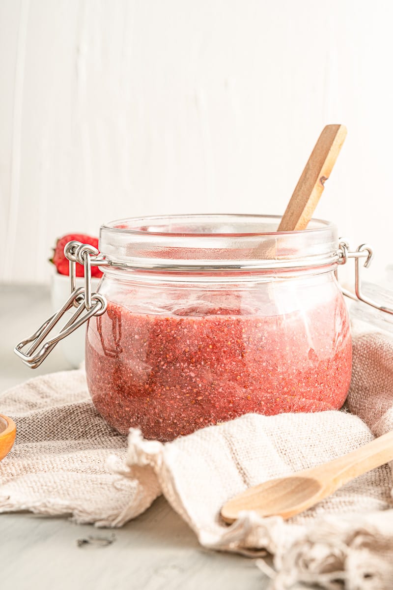 raw strawberry jam