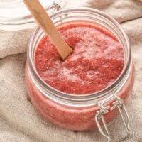 raw strawberry jam