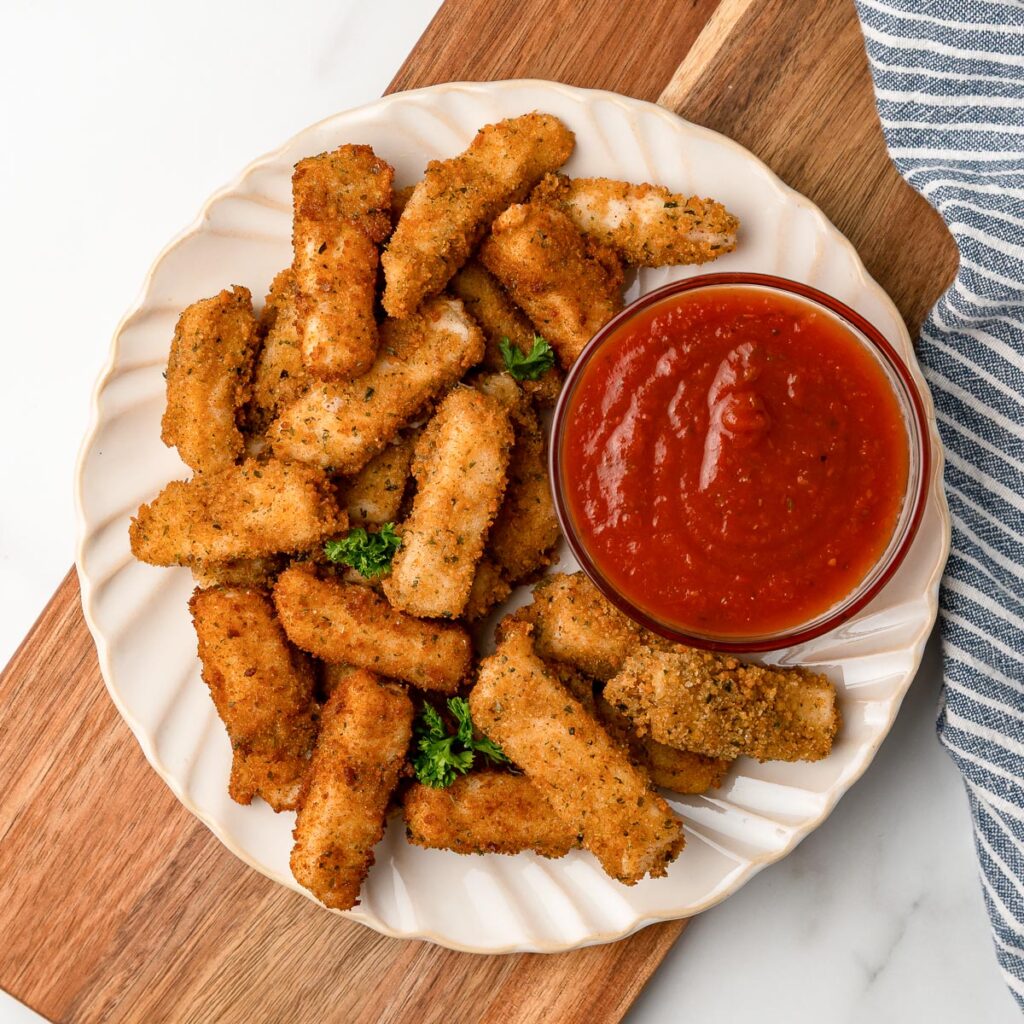 Vegan Mozzarella Sticks Vegan recipe by VegKitchen Karinokada