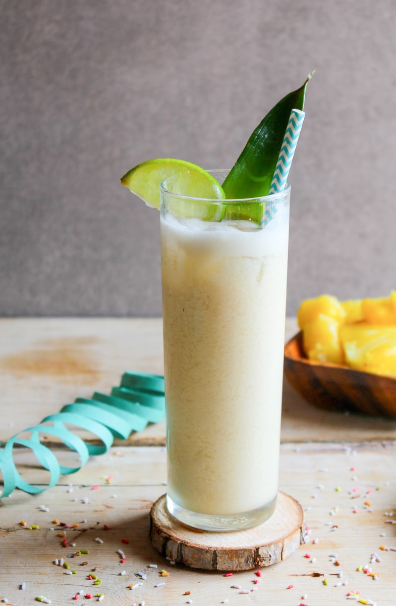 creamy pineapple and coconut drink