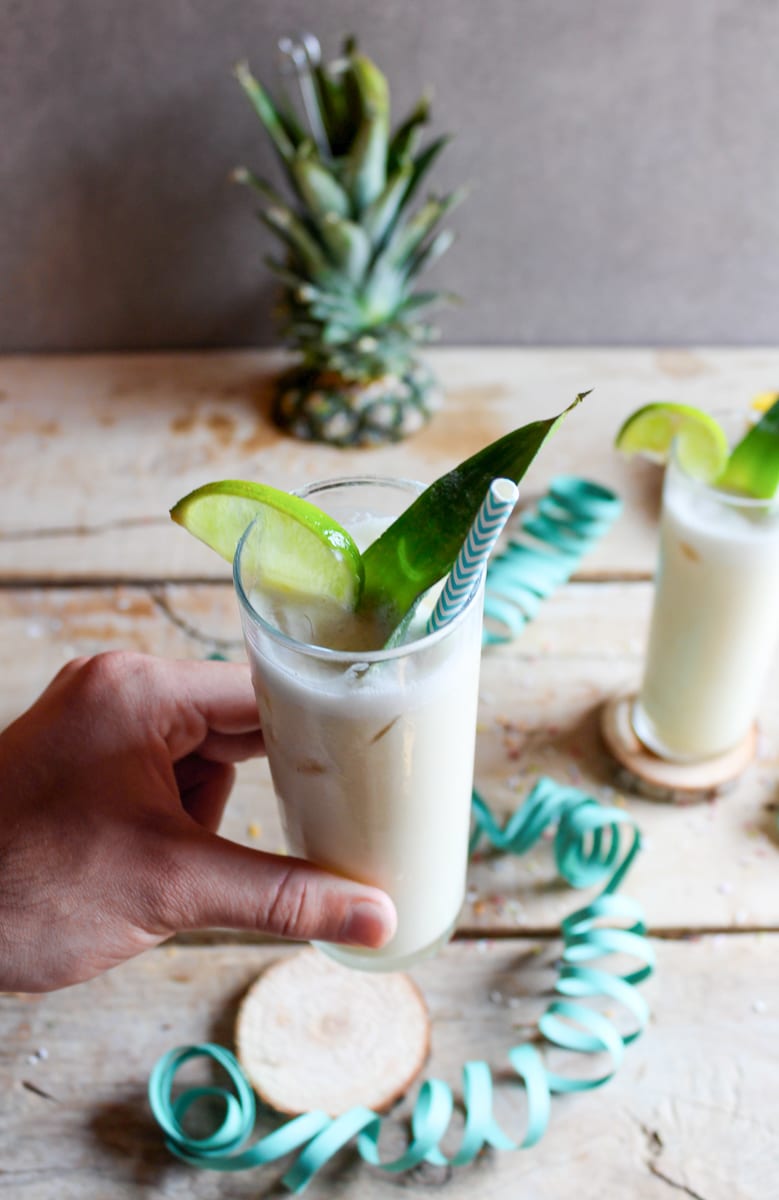 creamy pineapple and coconut drink