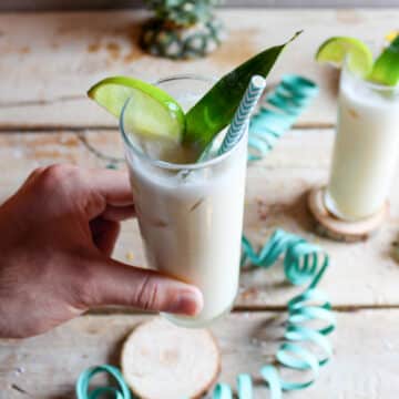 creamy pineapple and coconut drink