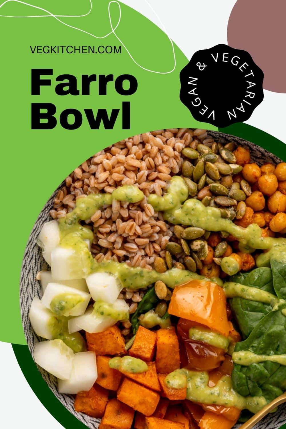 Farro Bowl Vegan recipes by VegKitchen
