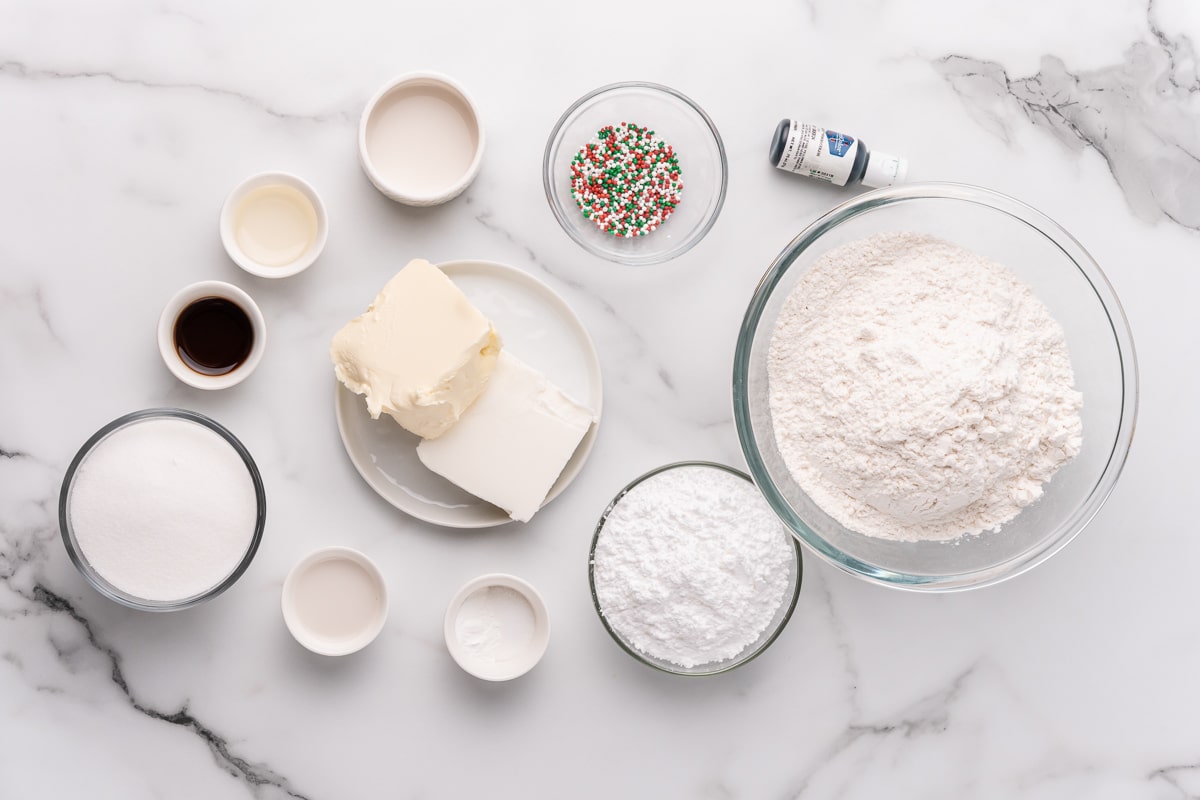 ingredients for vegan christmas cookies