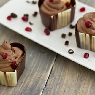 pomegranate chocolate mousse