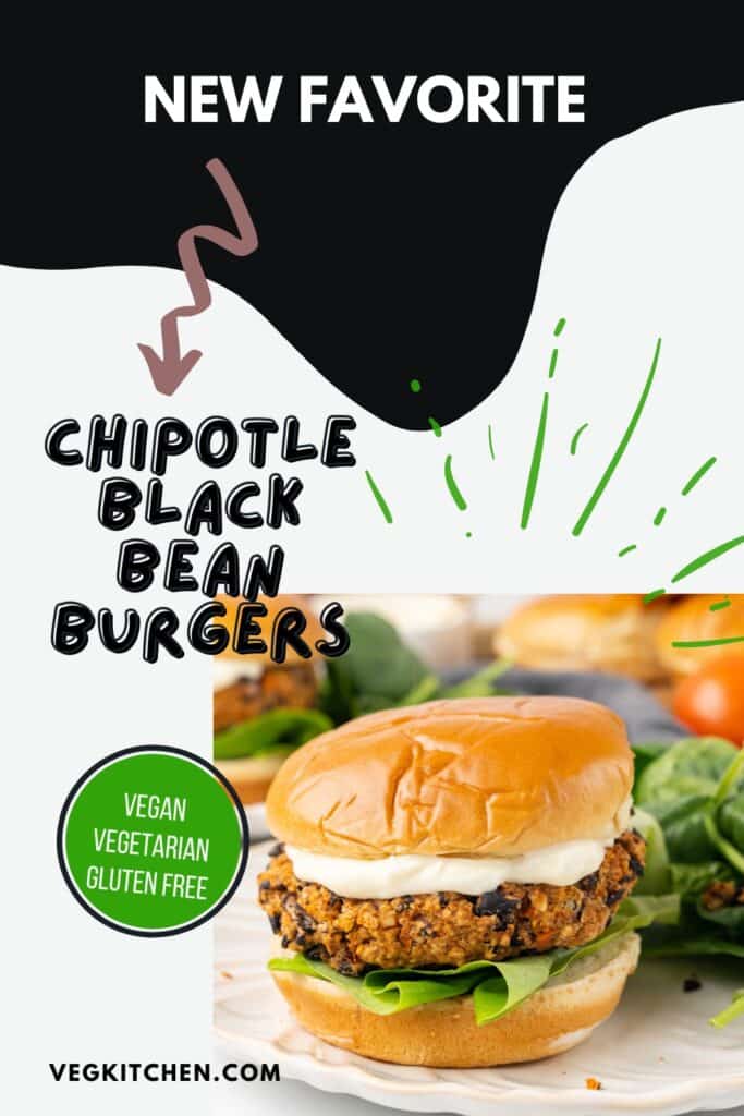 Chipotle Black Bean Burgers (Vegan) - Vegan recipes by VegKitchen