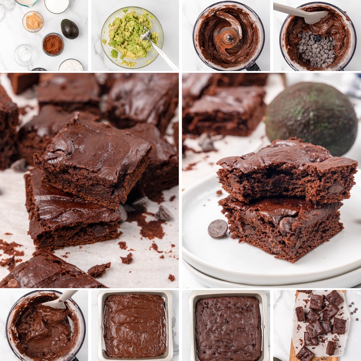 avocado brownies being prepared