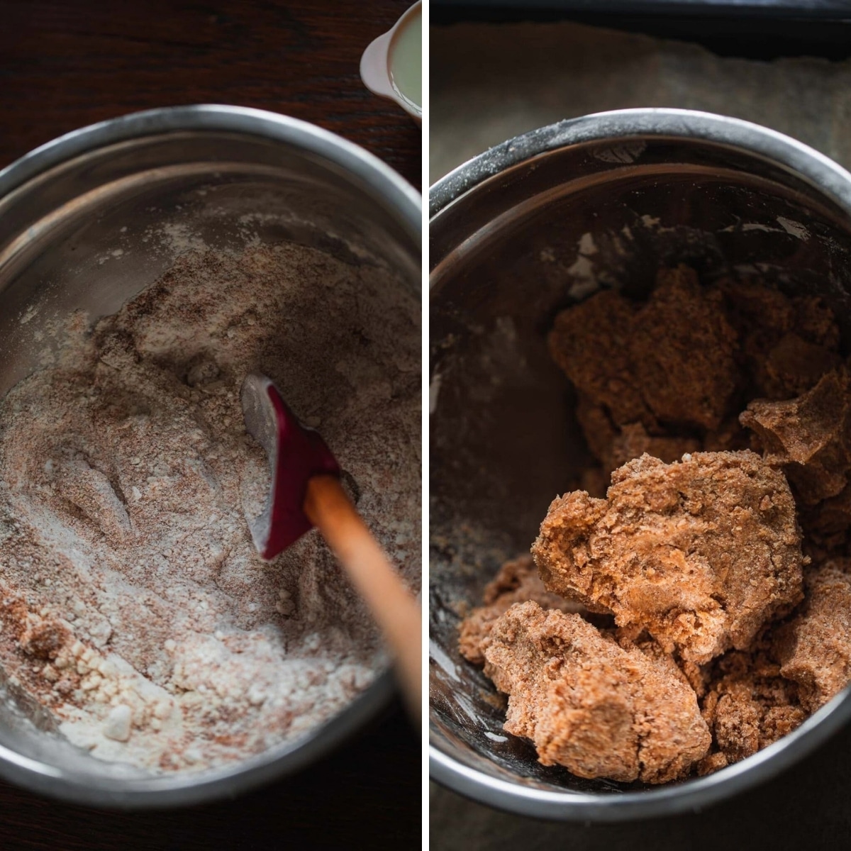 mixing the vegan snickerdoodle dough