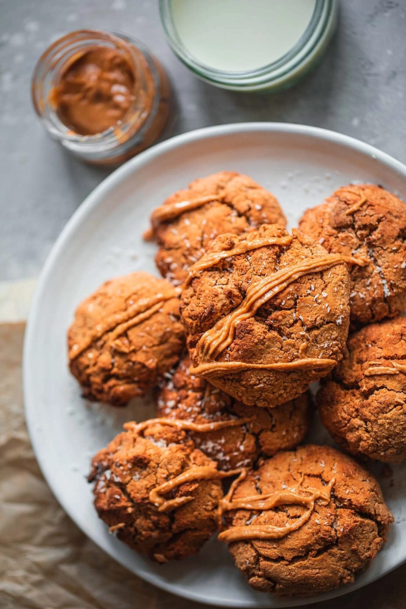 vegan snickerdoodles piled on a white plate