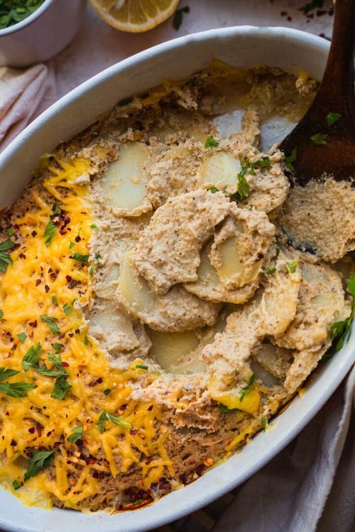 Vegan scalloped potatoes