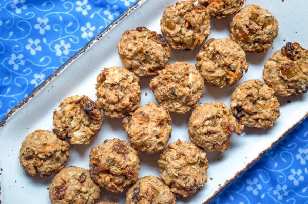 coconut carrot muffins being served