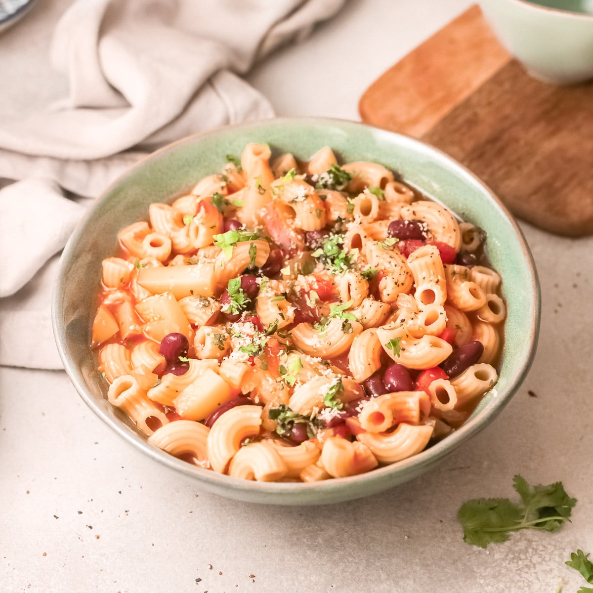 finished bowl of Minestrone Soup