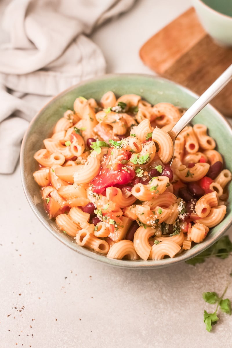 close up of bowl of Minestrone Soup