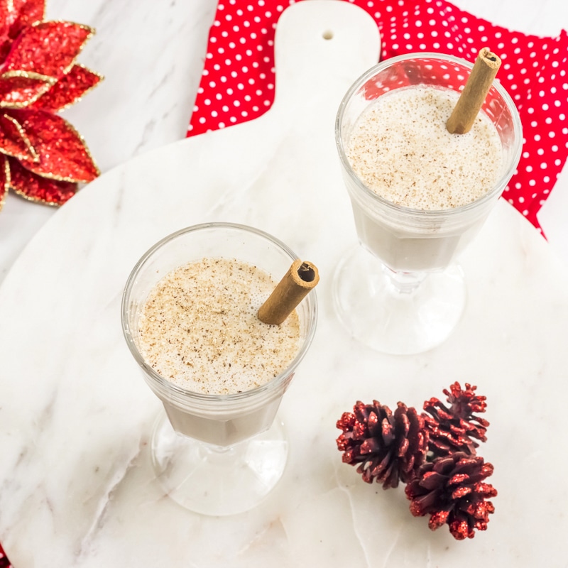 healthy homemade vegan eggnog