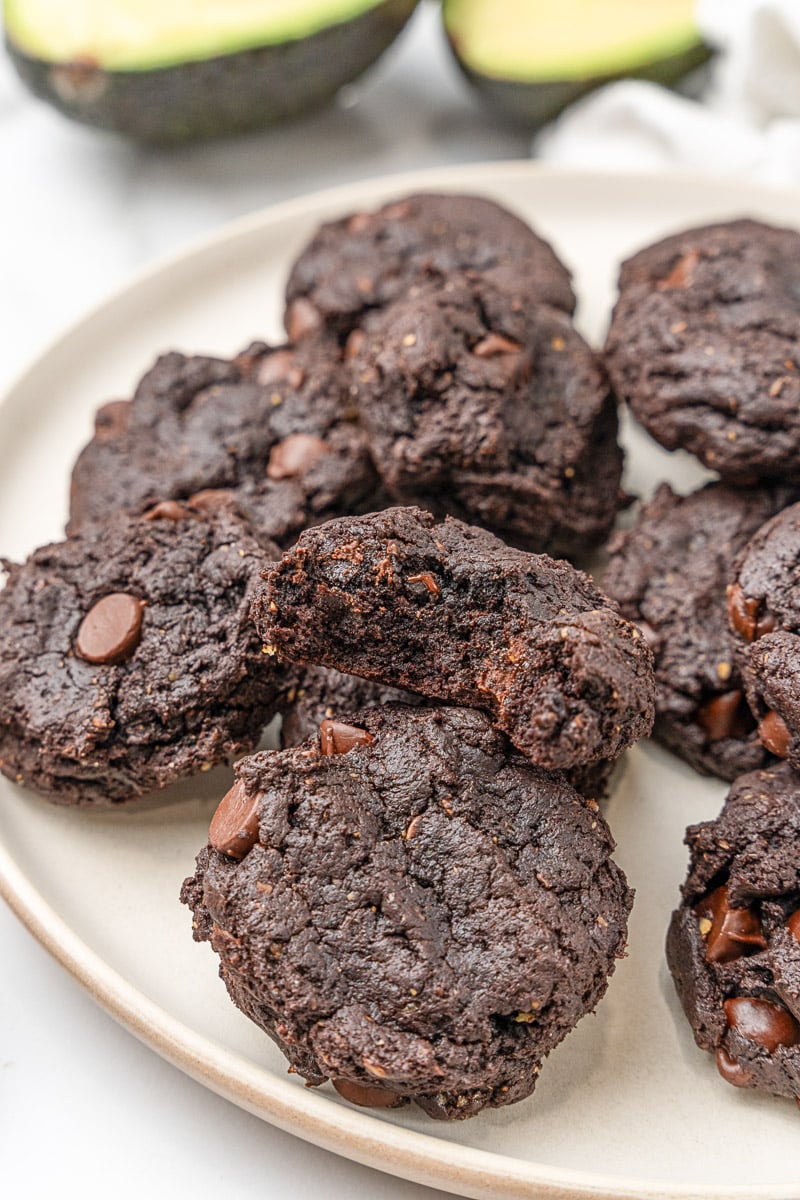 vegan chocolate avocado cookies