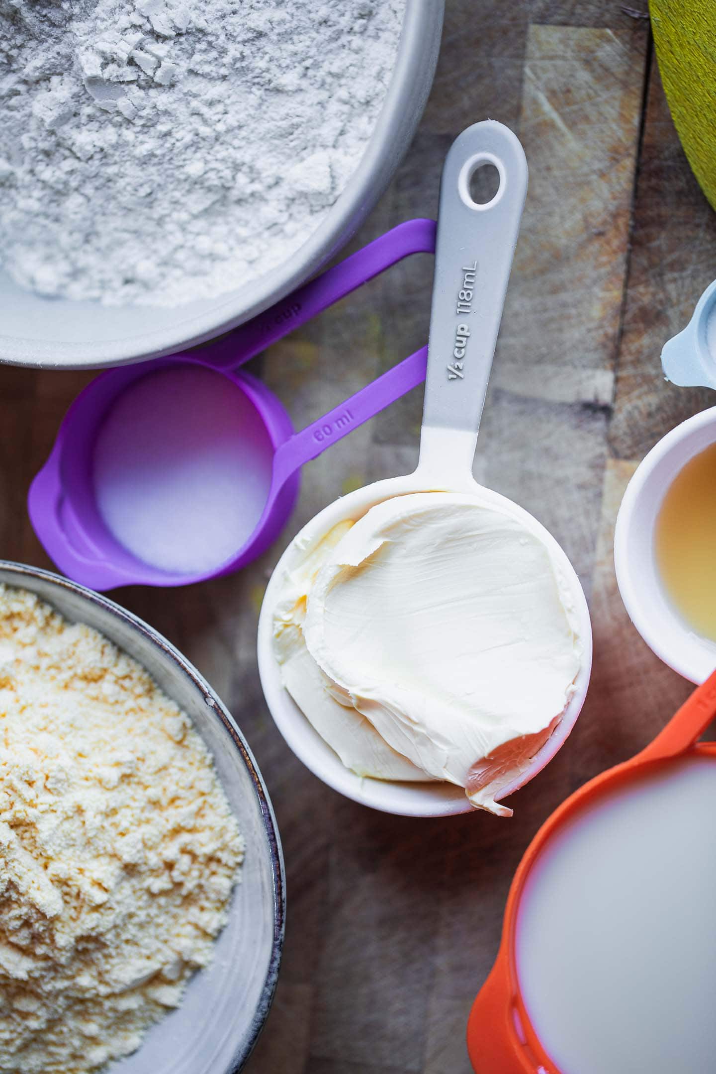 Ingredients for gluten-free vegan biscuits