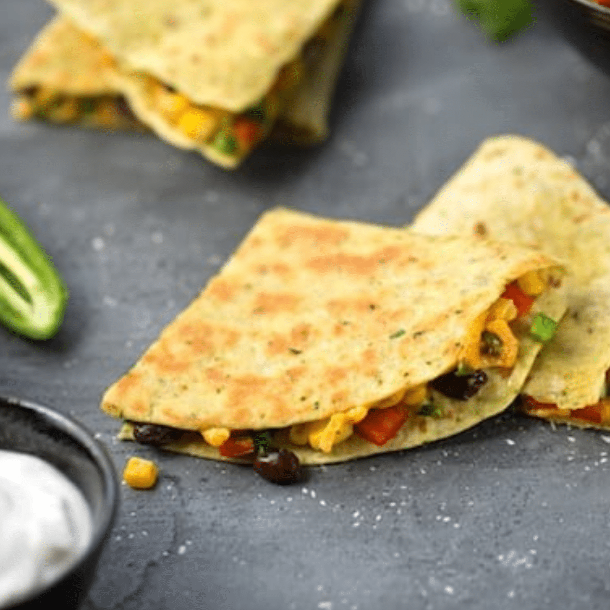 Image for Vegan Black Bean & Corn Quesadillas
