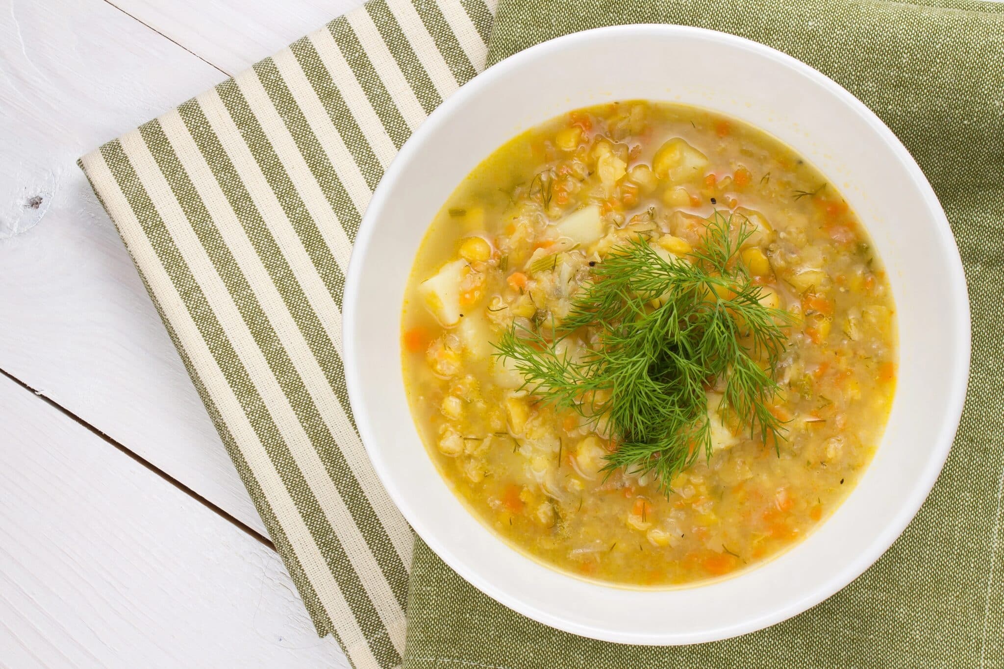 Close up of Vegan Split Pea Soup