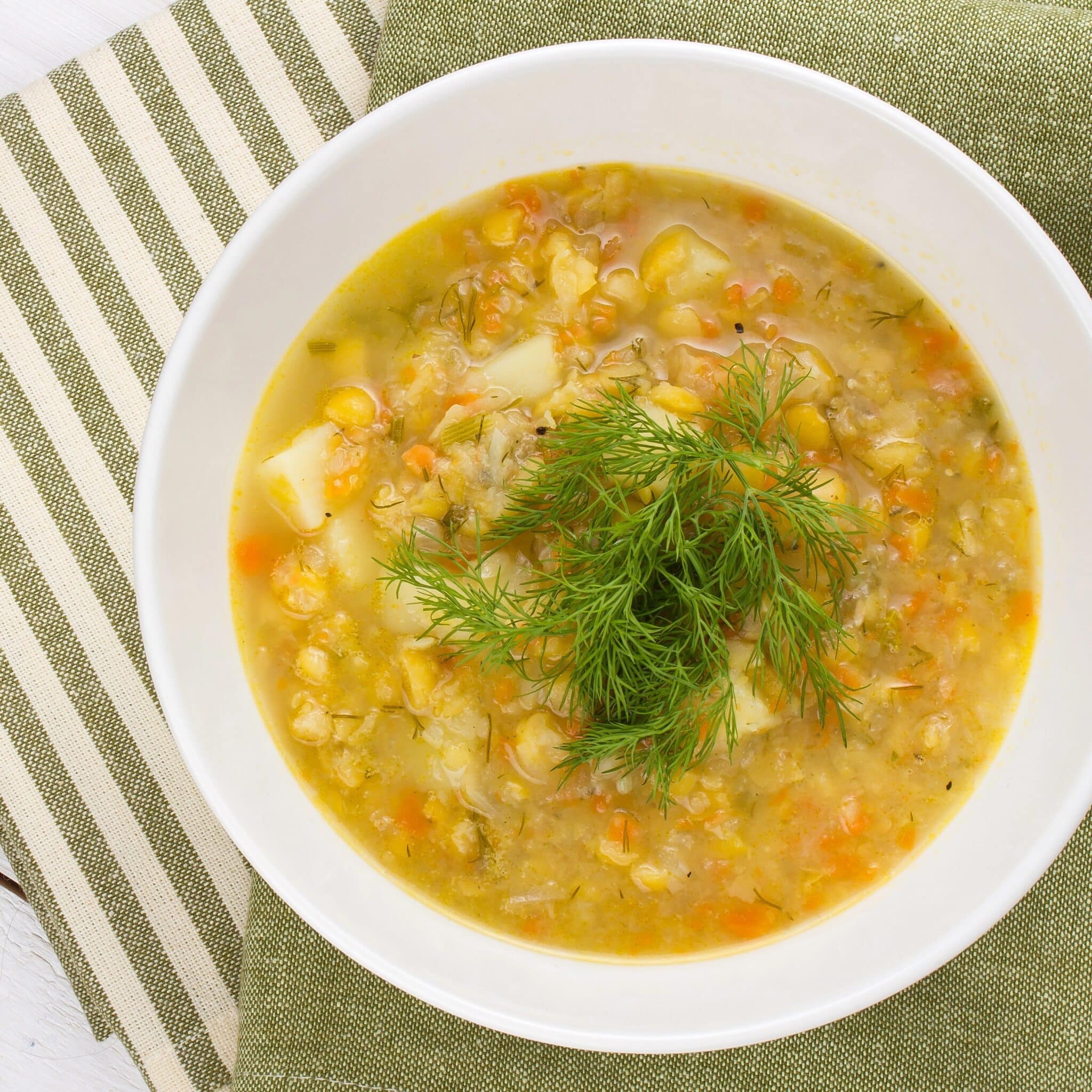 Bowl of Vegan Split Pea Soup