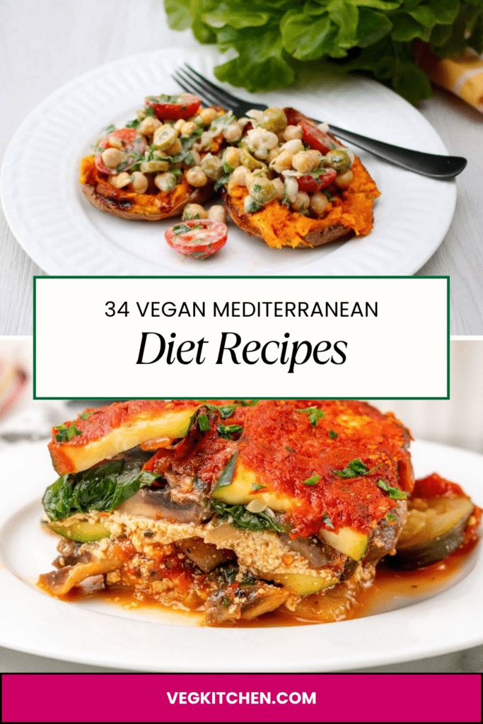 34 vegan Mediterranean diet recipes pin 3