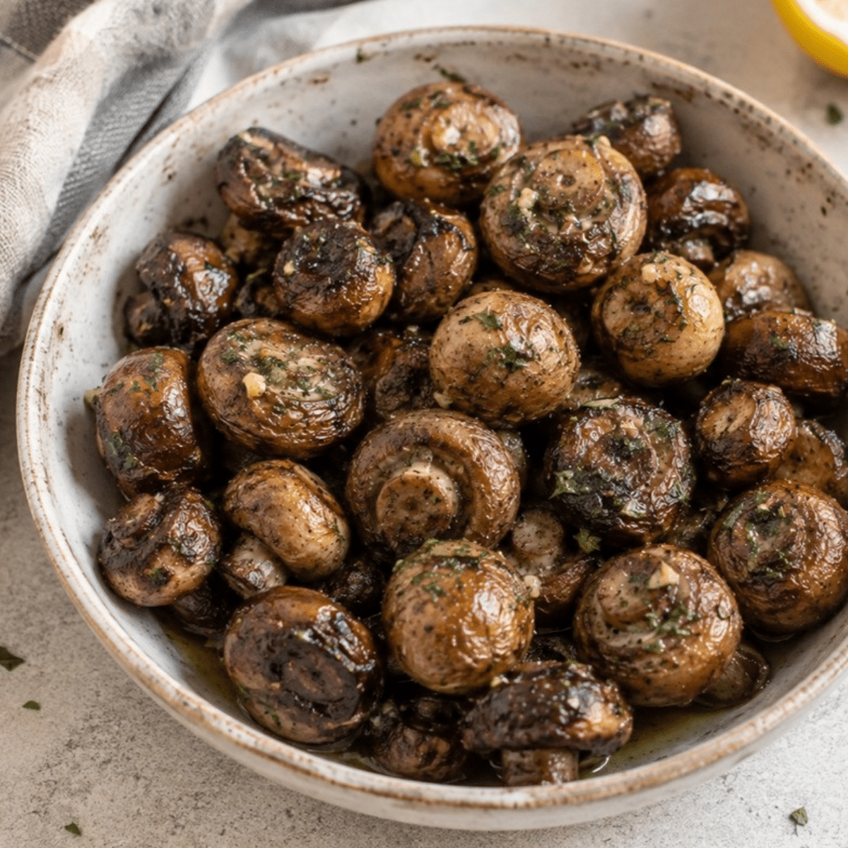 Image for Broiled Lemon-Garlic Mushrooms