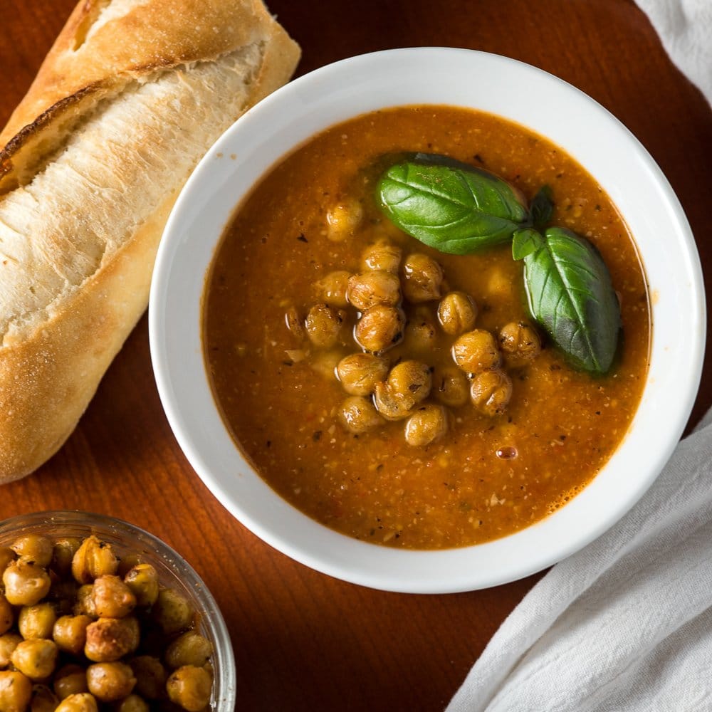 Chickpea Tomato Soup {vegan}