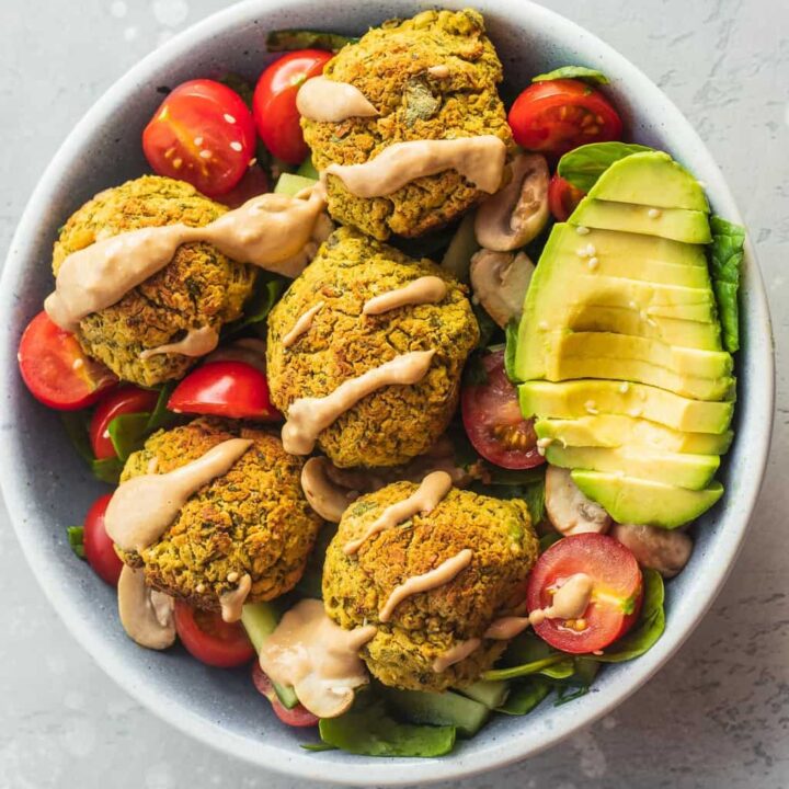 Falafel Salad With Tahini Dressing